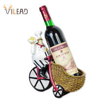 VILEAD 24.5cm Resin Cycling Wine Racking Chef Figurines Creative Crafts Western Restaurant Decoration Ornaments For Home Shops 2024 - buy cheap