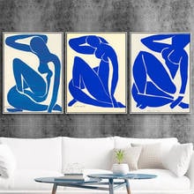 Cavans Pintura Por Henri Matisse famoso Blue Nude Cartazes e Impressões Da Parede Da Arte Imagem para Sala de estar Decoração Cuadros 2024 - compre barato