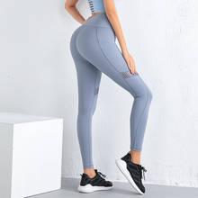 Pantalones largos elásticos para mujer, legging de cintura alta para ejercicios y entrenamiento fitness, con control de barriga, ropa femenina de entrenamiento de material de nailon, ajustables a la talla real 2024 - compra barato