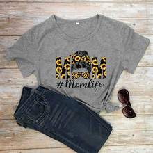 Camiseta de girassol momlife, presente para o dia das mães, camisa com inspiração natural, roupas engraçadas femininas 2024 - compre barato