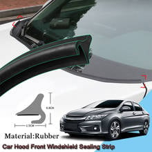 Rubber Seal Strip Windshied Spoiler Filler Protect Edge Weatherstrip Strips Stickers Auto Accessories For Honda City 2014-2020 2024 - buy cheap