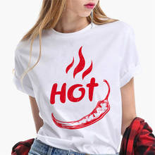 Summer Hot Fire Flame Chili  T-shirt Cute Print T-shirts female top Casual New Streetwear Tee  Hipster T shirt 2021 2024 - buy cheap