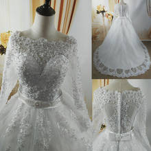 ZJ131 White Ivory Vintage Wedding Dresses Lace Bottom Prom Gown Bridal Dress 2020 size 16 18 20 22 24 26 2024 - buy cheap