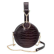 Luxury Crocodile Pattern Women Handbag Women Shoulder Messenger Bag Chain Evening Bag Small Round Bag Wrist Bag Handbag 2022 2024 - buy cheap
