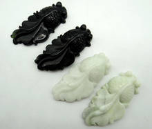 wholesale Natural stone Chinese stone hand-carved statue of  fish amulet pendant for diy Jewelry making necklace Accessories A1 2024 - buy cheap