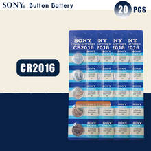 20 шт. SONY 3V литиевая батарея для монет DL2016 KCR2016 CR2016 LM2016 BR2016 Высокая плотность энергии 2024 - купить недорого