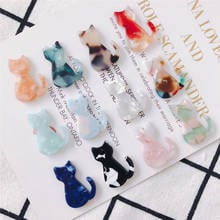 10PCS Cat Shape Resin Plastic Acetic Acid Eardrop Diy Material Pendant Necklace Earring Charms Jewelry Component Acetate Sheet 2024 - buy cheap