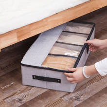 Caja de zapatos con cubierta transparente, caja plegable para almacenamiento de zapatos, caja de zapatillas con compartimentos, organizador de ropa debajo de la cama 2024 - compra barato