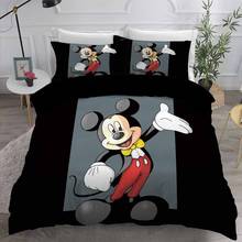 Night Mickey Mouse Bedding Set Lovely Couple Queen King Size Bed Set Children Boys Girls Comforter Duvet Cover Sets Pillow Cases 2024 - buy cheap