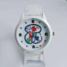 Moda criativa urso multicolorido clássico branco dial feminino relógio de luxo marca casual vestido relógio pulseira de couro quente reloj mujer 2024 - compre barato