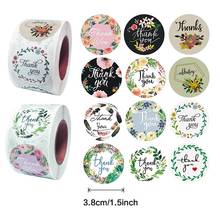 500pcs 3.8cm Flower Round Thank You Seal Sticker Tags Gift Packing Decration Sticker for Kids DIY Diary Scrapbooking 2024 - buy cheap