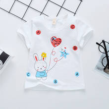 Summer children t-shirt girls cotton tops kids fashion cartoon cute clothing for baby girl toddler casual sports tees shirt new 2024 - buy cheap