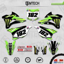 DSMTECH Customized Team Graphics Backgrounds Decals 3M Custom Stickers For KAWASAKI  2014 2015 2016 2017 2018 2019 KX85-100 004 2024 - buy cheap