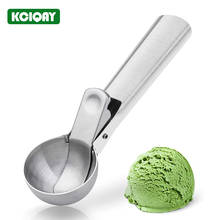 1Pcs Large Stainless Steel Ice Cream Scoop Frozen Yogurt Cookie Dough Meat Fruit Melon Ball Ice Cream Spoon With Easy Trigger 2024 - buy cheap