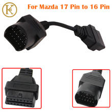 KWOKKER OBD 2 Cable for Mazda 17 Pin OBD2 OBD II Cable to 16 Pin Connector Adapter Male Cord Diagnostic Tools Extension Cable 2024 - buy cheap