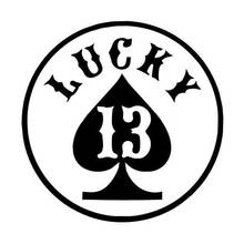 LUCKY 13 Spades Styling Funny Car Sticker Automobiles Motorcycles Exterior Accessories Vinyl Decals for Bmw Audi Ford 2024 - buy cheap