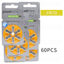 10 pacotes (60 baterias) botão de ar de zinco pr70 p10 a10 s10 original, bateria para aparelho auditivo, frete grátis 2024 - compre barato