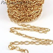 Cadena de Cable Rolo ovalada de oro para hombre y mujer, pulsera, collar, cadena DIY, suministros de joyería, 3 metros 2024 - compra barato