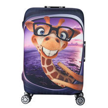 Capa de mala de viagem reforçada de alta qualidade, fofa de desenho animado 3d, animal, carrinho, capa de proteção elástica, poeira 2024 - compre barato