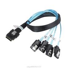 Cable Mini SFF-8087 a 4 SATA de 0,5 m/1m, SFF8087, 36P a 4 SATA, 7P, 12Gbps, datos de disco duro F05 21, envío directo 2024 - compra barato