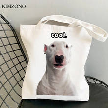 Bull Terrier-bolsa de compras, bolso de tela para compras, ecológico, para guardar cabinas 2024 - compra barato