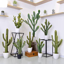 Cactus artificiais em vaso bonsai casa loja decoração tropical plantas do deserto cactus decoracion vegetação planta artificial 2024 - compre barato
