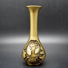 Медная статуя, латунная ваза из чистой меди, богатые цветы, ваза для цветов, украшение, античное китайское украшение для дома, рукоделие 2024 - купить недорого