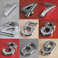 1PC Fashion Plated Home Decor Address Scutcheon Digits Hotel Door Sticker Plate Sign House Number Plaque 5cm Silver Modern 2024 - buy cheap