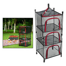 Camping Dry Net Stable 4-Layer Outdoor Hanging Foldable Drying Rack, Camping Organizer Mesh Dryer Storage Hanging Basket 2024 - buy cheap