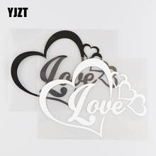 YJZT 16,1x11,9 см, Виниловая наклейка в виде сердца, Современная мультяшная черная/Серебристая 4C-0036 2024 - купить недорого