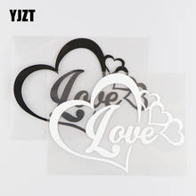 YJZT 16.1X11.9CM Love Heart Decoration Car Sticker Vinyl Decal Modern Cartoon Black/Silver 4C-0036 2024 - buy cheap