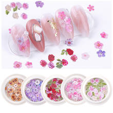 Caja de lentejuelas 3D para decoración de uñas, accesorios de manicura, rosa, flor, Margarita, hojas, diseño de rodajas ultrafinas 2024 - compra barato