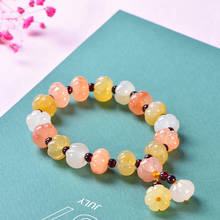 Natural Jade Bracelet Pinkycolor Jade Jewelry Pumpkin Style Fine Jewelry Mens Jewelry Womens Jewelry 2024 - buy cheap