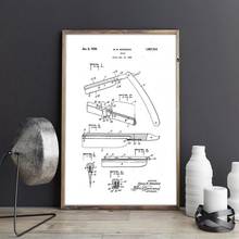 Barber Razor patent ,Barber Shop art ,poster, wall decor,vintage print,blueprint,gift idea, picture Decorations 2024 - buy cheap