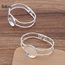 BoYuTe de (50 unids/lote) 65*60MM Chapado en plata Pulsera de Base con 25MM en blanco bandeja DIY hecho a mano accesorios de la joyería 2024 - compra barato