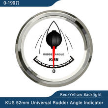 KUS водонепроницаемый 2 "указатель угла поворота руля 12/24 в для морской лодки с красной/Желтой подсветкой без датчик угла поворота руля 2024 - купить недорого