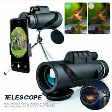 Telescopio Monocular portátil con aumento de 80X100, binoculares con Zoom, gran telescopio de mano militar, potente para caza con Clip 2024 - compra barato