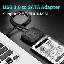 USB 3,0 для Sata 3,5 2,5 кабель адаптера жесткого диска для SATA III SSD/HDD до 6 Гбит/с скорость передачи UASP для Samsung Seagate 2024 - купить недорого