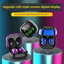 2020 new S6plus TWS Bluetooth 5.1 LED Color Screen HiFi Wireless Mini Clock Earphones 6D Stereo Headset Wireless Headphones 2024 - buy cheap