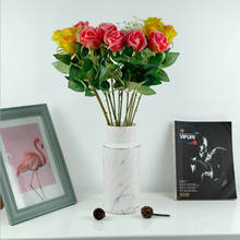 Faux Flowers roses bract artificial flower silk rose DIY wedding home Christmas decor vase flowers rose Graduate gift 2024 - buy cheap