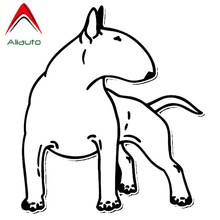 Aliauto Funny Car Stickers Bull Terrier Dog Sunscreen Decals Automobile Styling Decoration Accessories Black/Silver,12cm*14cm 2024 - buy cheap