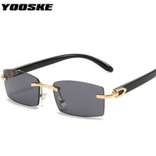 YOOSKE Vintage Rimless Sunglasses Men Women Luxury Classic Square Sun Glasses Male Driving Goggles Ladies Gradient Lens UV400 2024 - buy cheap