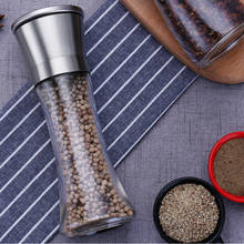 2pcs Manual Pepper Mill Grinder Stainless Steel Portable Handheld Mill Seasoning Muller Kitchen Tools Spice Pepper 180ml 2024 - buy cheap