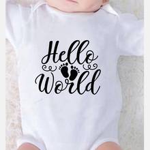 Hello World-Mono para niña recién nacida, ropa para niño, traje para bebé, monos de invierno 2024 - compra barato