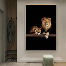 African Lion Lioness In The Dark Art Canvas Print Painting Wild Animals Wall Picture Living Room Modern Home Decoration Poster 2024 - buy cheap