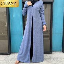 New Arrivals Casual Muslim Full Abaya Long Robe Gowns Middle East Ramadan Knitted Cardigan Islamic Turkey Fashion Ladies Abaya 2024 - buy cheap