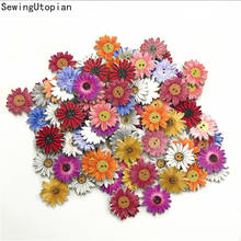 100PCS Wooden Flower Buttons for Clothing Needlework Scrapbooking Wood Decorative Crafts Diy Accessories 25mm Wooden Button 2024 - buy cheap