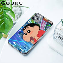 Роскошный чехол для телефона GOUKU Crayon Shin-chan для IPhone 11 X XS Pro XR XS Max 8 7 6 6S Plus 5 5S SE, модная задняя крышка 2024 - купить недорого