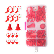 88pc/box Plastic Locking Stitch Markers Knitting Needle Point Protectors Cap Knitting Tool Crochet Latch Clip Sewing Accessories 2024 - buy cheap