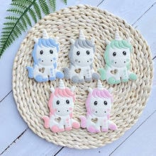 1PCS BPA Free Unicorn Silicone Baby Teether Cartoon Animal Rodents Bite Teething Necklace DIY Gifts Baby Teether 2024 - buy cheap